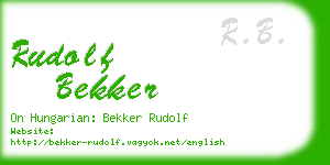 rudolf bekker business card